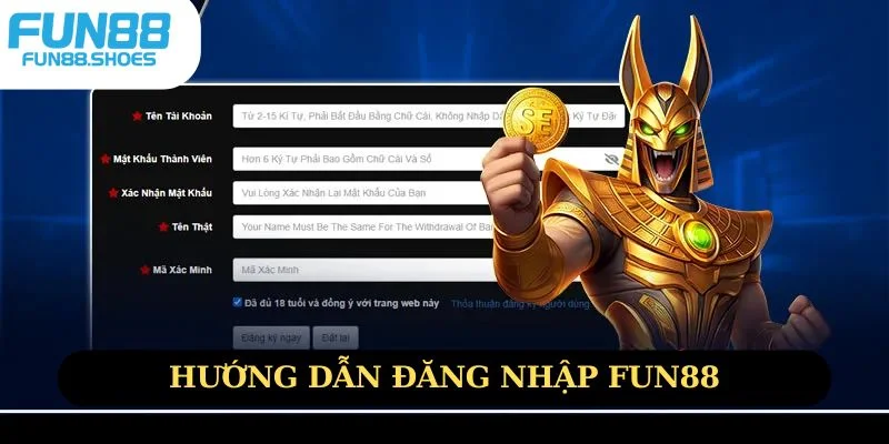 Hướng dẫn đăng nhập Fun88